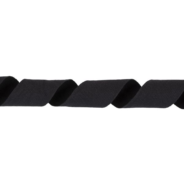 Тесьма (лента) киперная (100% х/б) 40 мм / 50 метров, черный/black, Gamma TCT-40