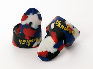 Медиаторы на палец, 12шт, средние, разноцветные, D'Andrea R374-MD-MLT
