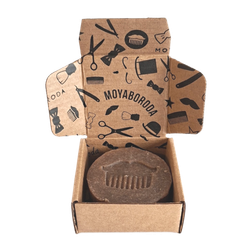 Мыло-шампунь для роста бороды и волос MOYABORODA "GINGER ALE" (органик, твердое, аромат: имбирный пряник)