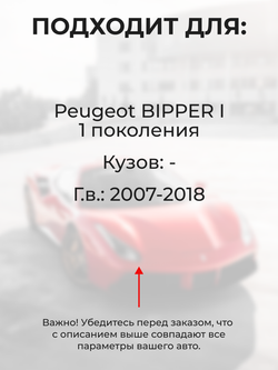 Ремкомплект ограничителей дверей Peugeot BIPPER (I) (2 двери, тип 43) 2007-2018