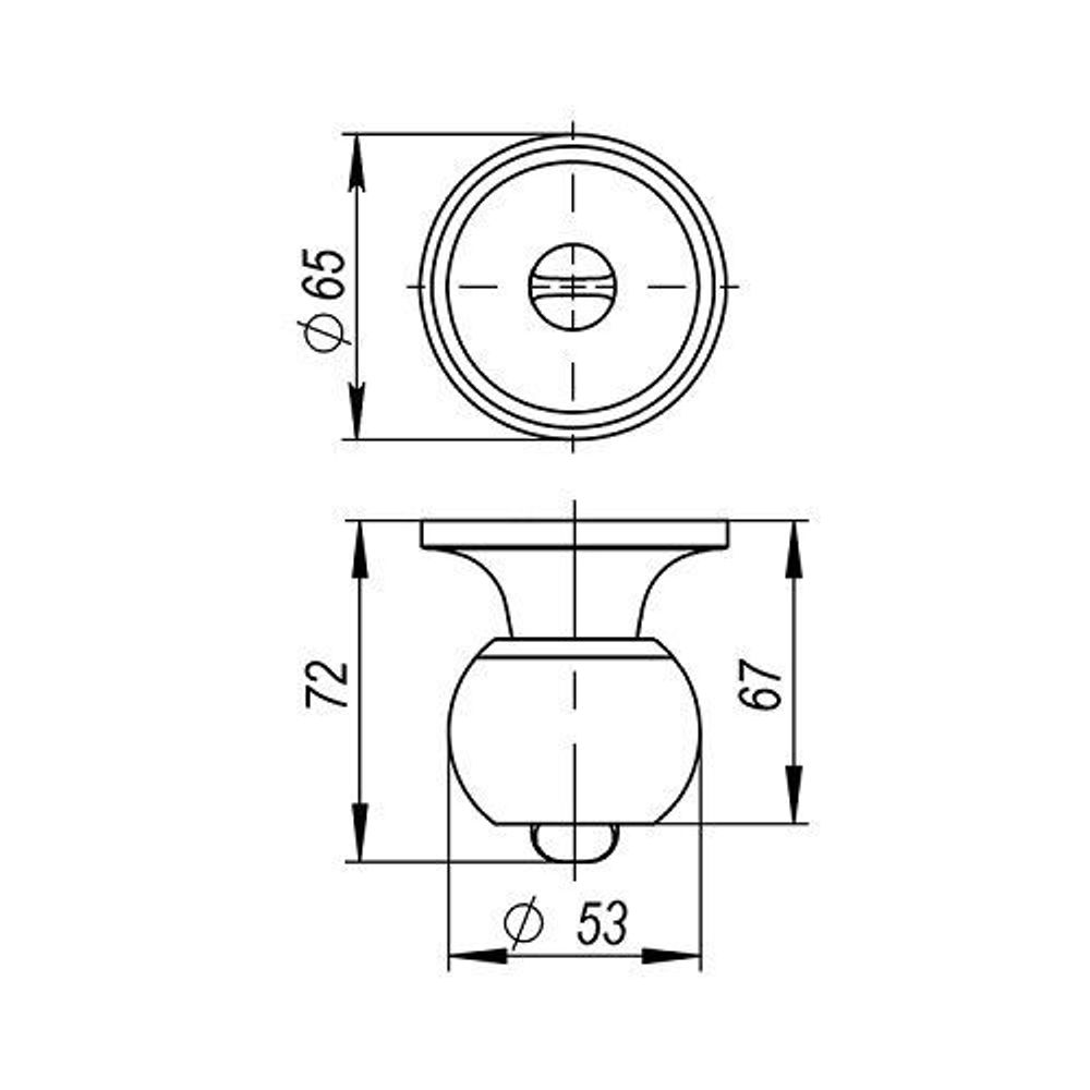 Ручка защелка AJAX 6082 CP-P (без фик.) хром /39529/