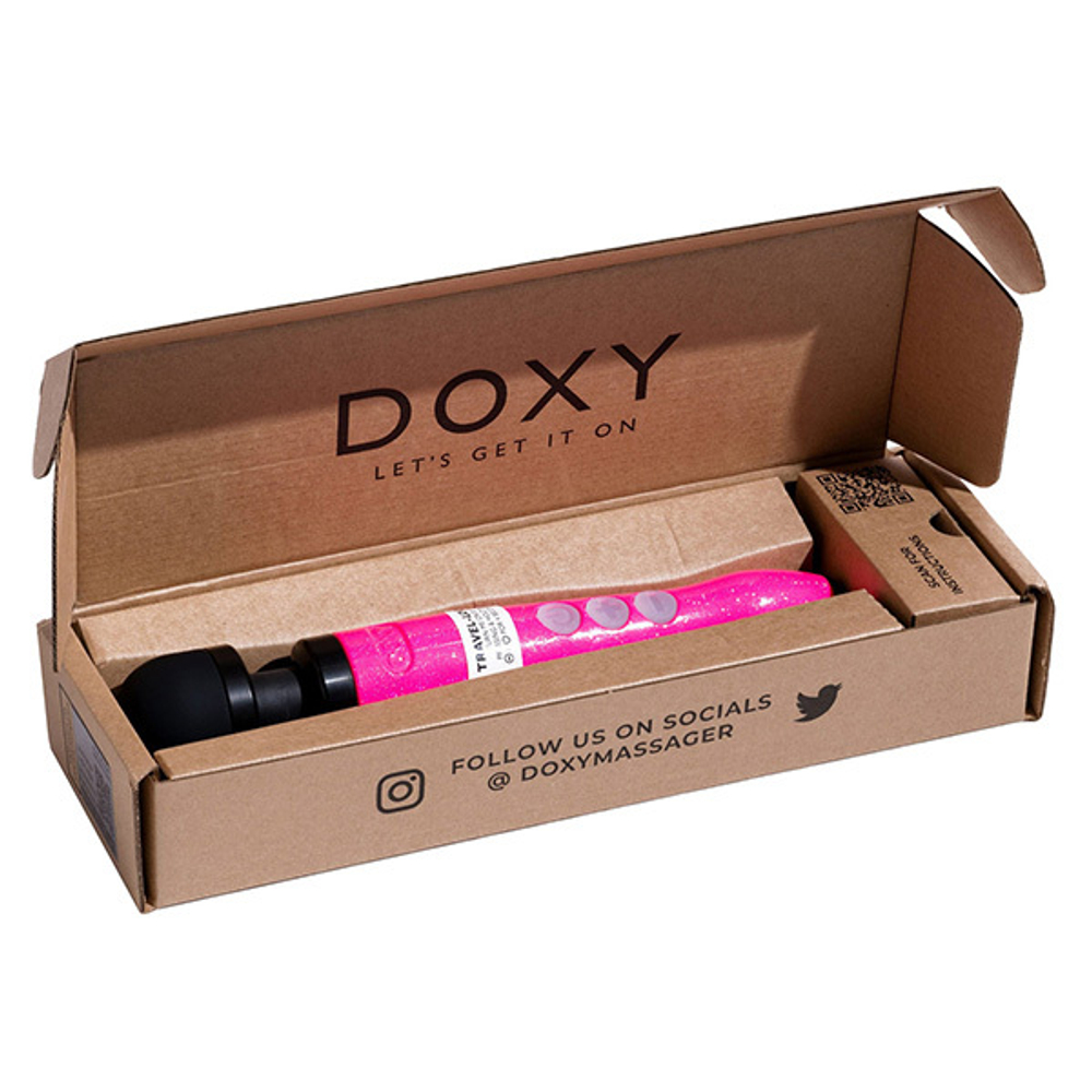 Розовый беспроводной вибратор-вонд 28см Doxy Die Cast 3R Massage Wand Hot Pink