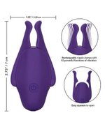 Фиолетовые виброзажимы для сосков Nipple Play Rechargeable Nipplettes (Цвет: фиолетовый)