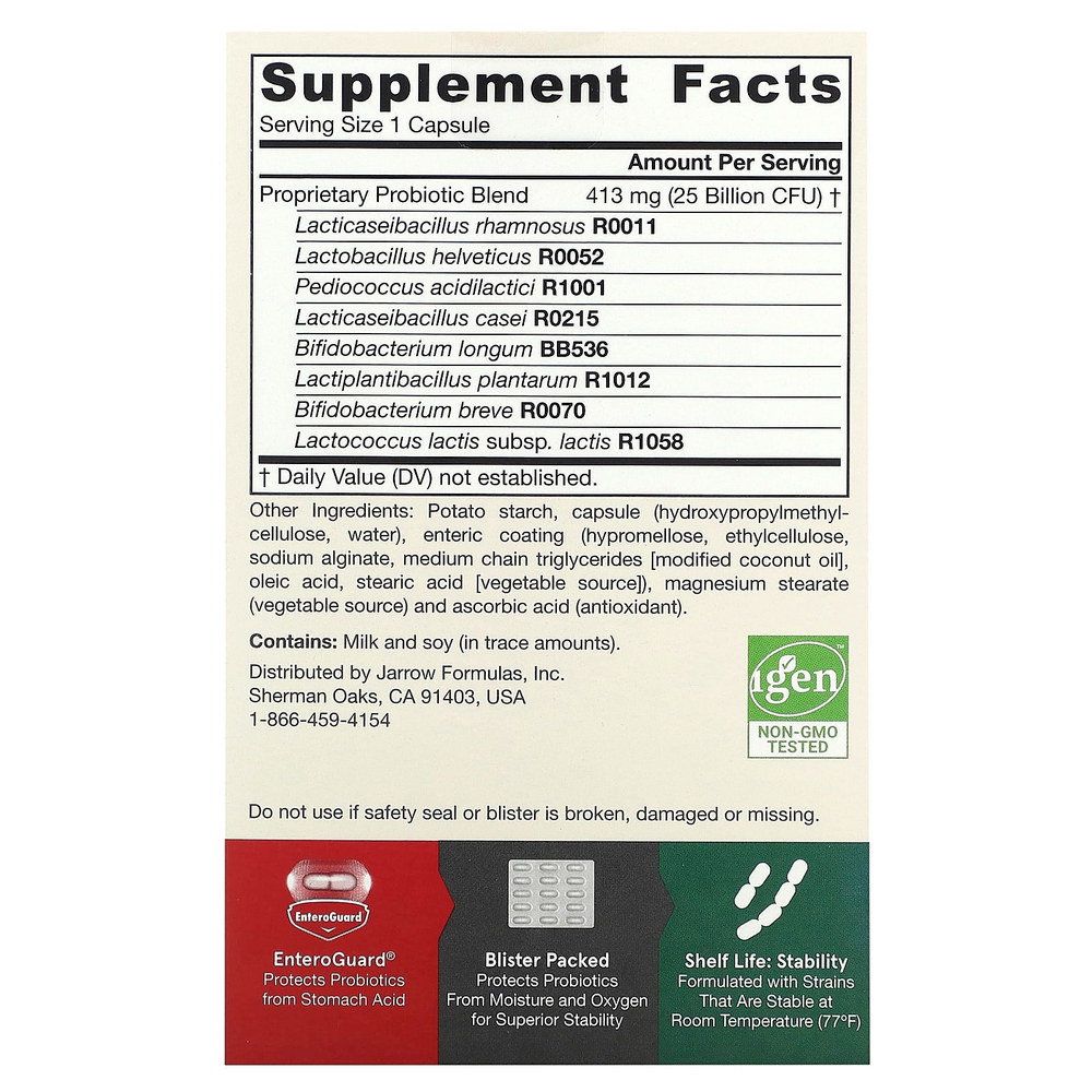 Jarrow Formulas, Jarro-Dophilus® EPS, 25 млрд КОЕ, 60 растительных капсул