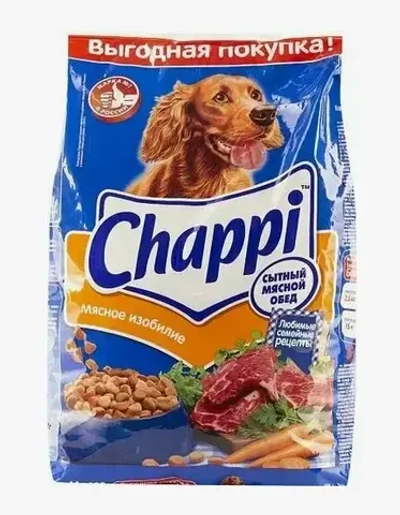 Корм д/взр.собак CHAPPI Сытный мясной обед Мясн/изоб д/всех пород полнорац.сух. (Россия) 15кг