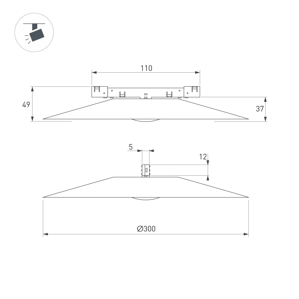 Светильник MAG-MICROCOSM-DISCO-R300-7W Day4000 (BK, 36 deg, 24V) (Arlight, IP20 Металл, 5 лет) 051778