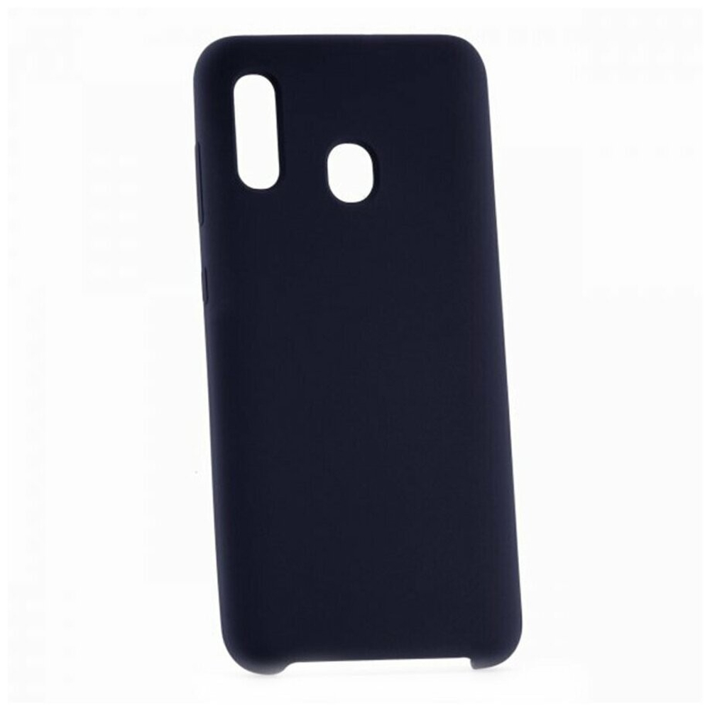 Накладка для Samsung Galaxy A30 Silicone cover темно-синяя
