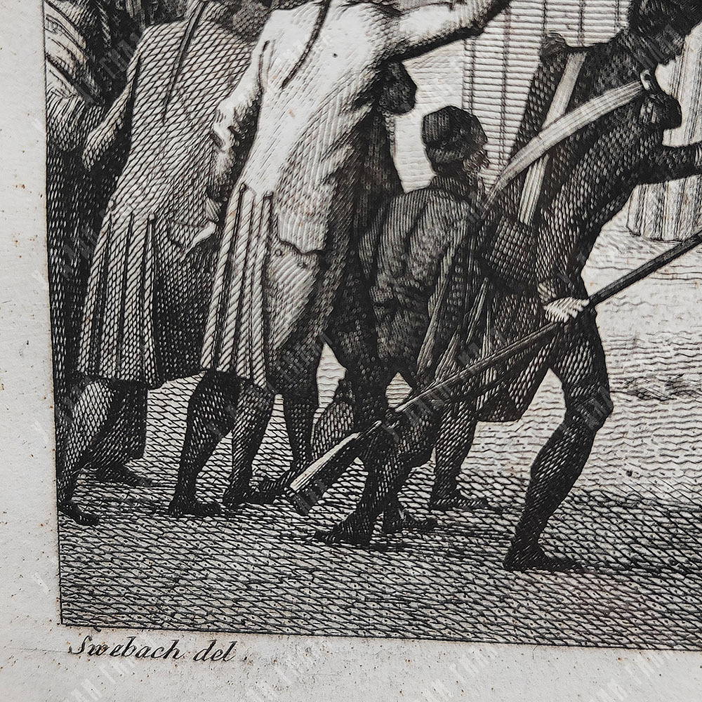 Бовине Эд. Вступление французов в Берлин по ориг. Свебаха. Гравюра. 1834 г.