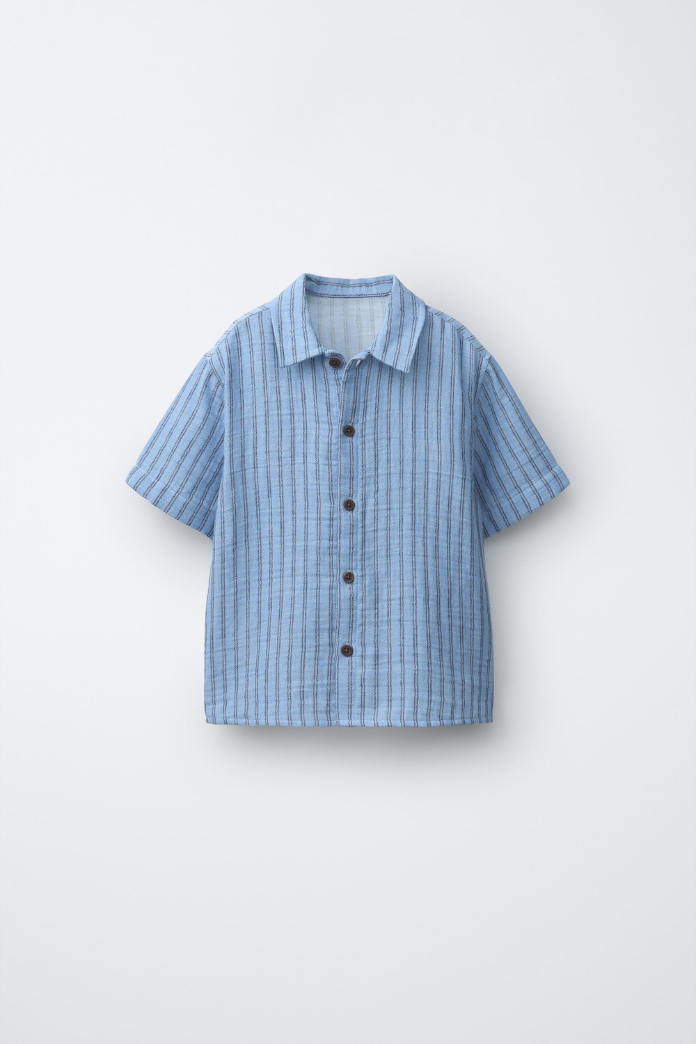 ZARA РУБАШКА В ПОЛОСКУ, СИНИЙ