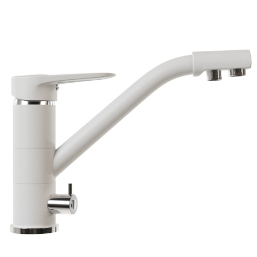 Смеситель для кухни 40к MIXLINE ML-GS05 (341) ультра белый с вых. для питьевого фильтра