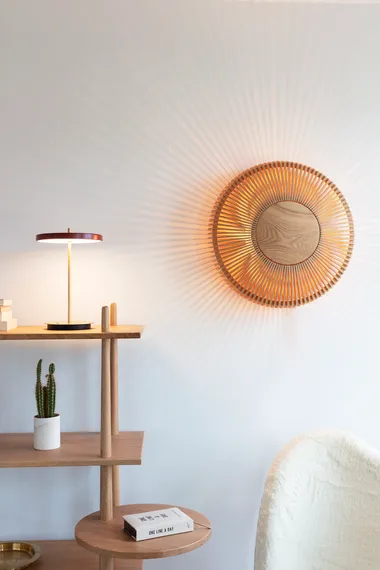 Светильник настенно-потолочный Umage Clava Up Wood, Ø49x16,4, черный дуб