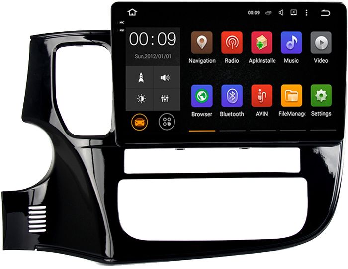 Магнитола для Mitsubishi Outlander 3 2012-2022 - AIROC 2K RX-2607 Android 13, Быстрая, QLed+2K, CarPlay, SIM-слот