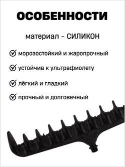 Подставка (гребенка) под фидерные удилища, держатель для удилищ (чёрный)