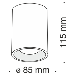 Потолочный светильник Technical C012CL-01W