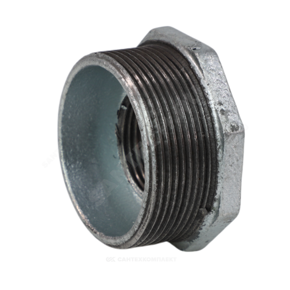 Футорка чугун оц Ду 50х40 (2"х1 1/2") НР/ВР Fittex PLUS