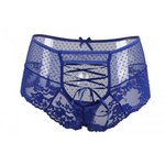 Трусики на высокой посадке Lace Strappy, синие, M-L
