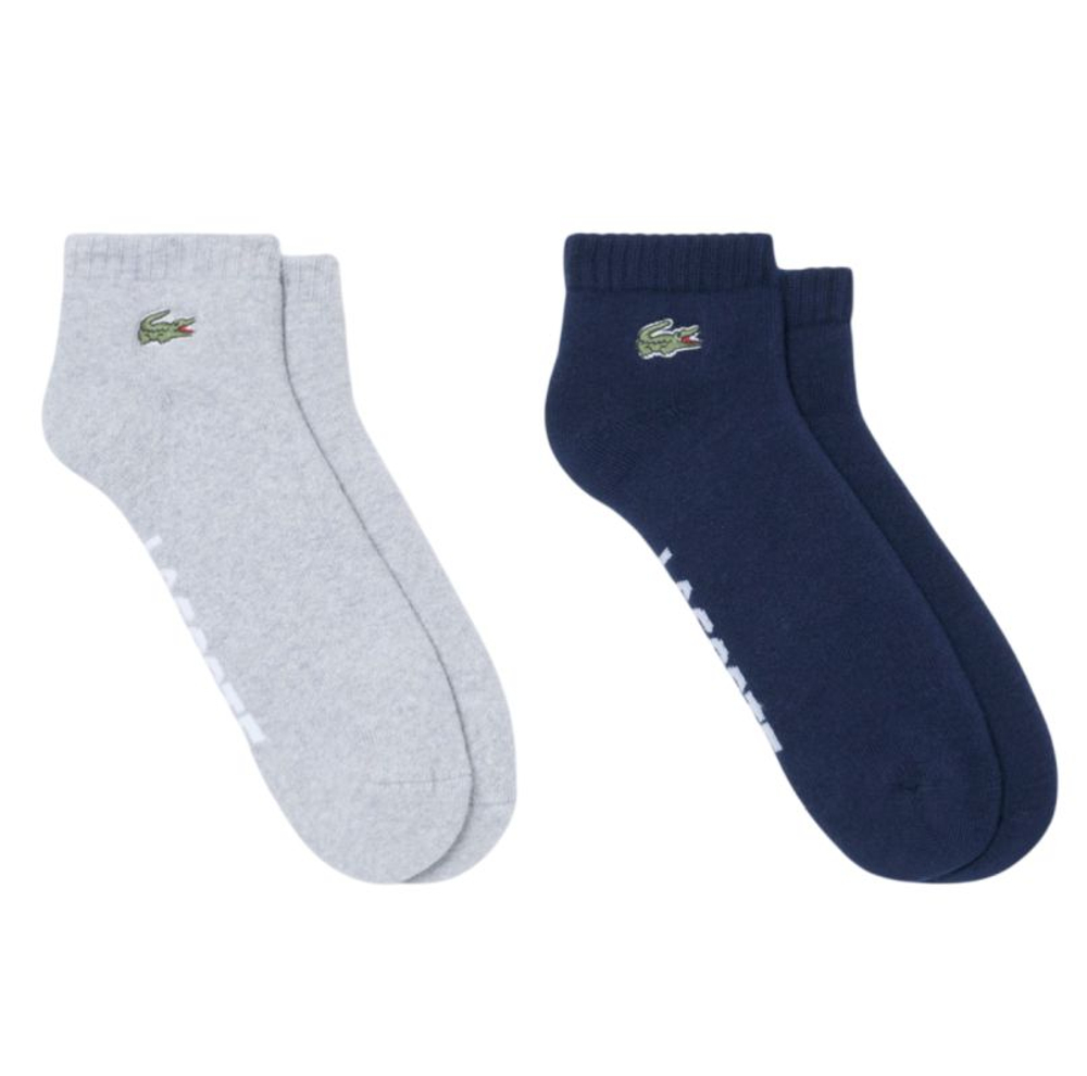 Skarpety tenisowe Lacoste Low Sport 2P - navy blue/grey chine