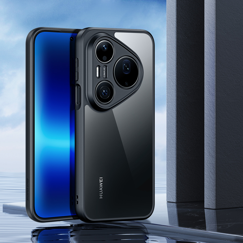 Чехол прозрачный с черными рамками для смартфона Huawei Pura 90 Pro Max, серия Aimo Series от Dux Ducis