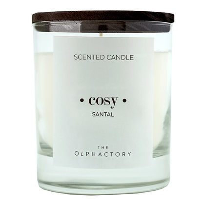 Свеча ароматическая the olphactory, cosy black, Сандал 40 ч