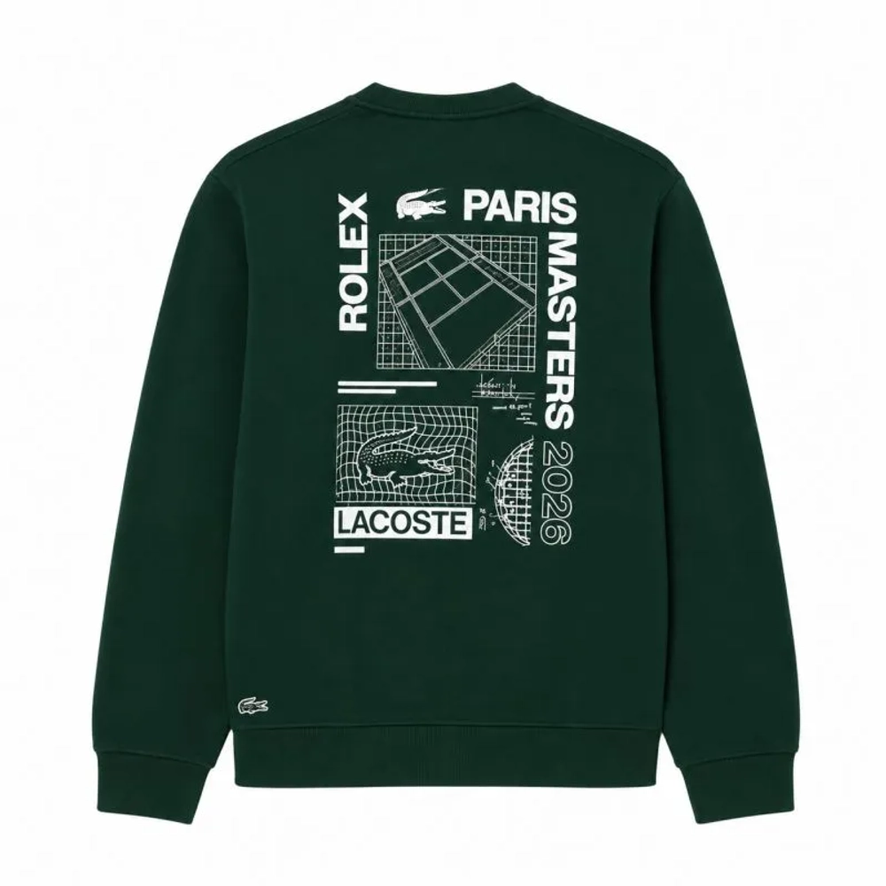 Мужская теннисная кофта Lacoste Rolex Paris Masters - green