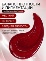 Гель для наращивания и моделирования ногтей с глиттером