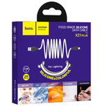 Usb Кабель-зарядка Lightning Hoco X21 Plus 2.4A 2м мягкий силиконовый белый
