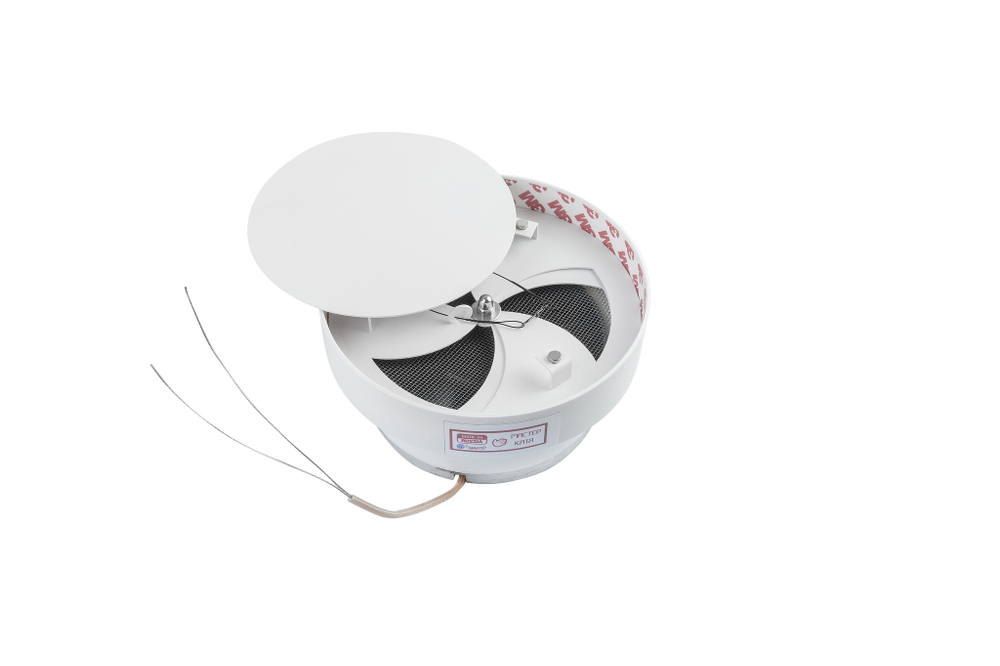 Диффузор теневой Visioner TDNP125W/150 белый/белая крышка с приточно-вытяжным вентилятором для натяжного потолка с регулировкой потока воздуха D 125 мм