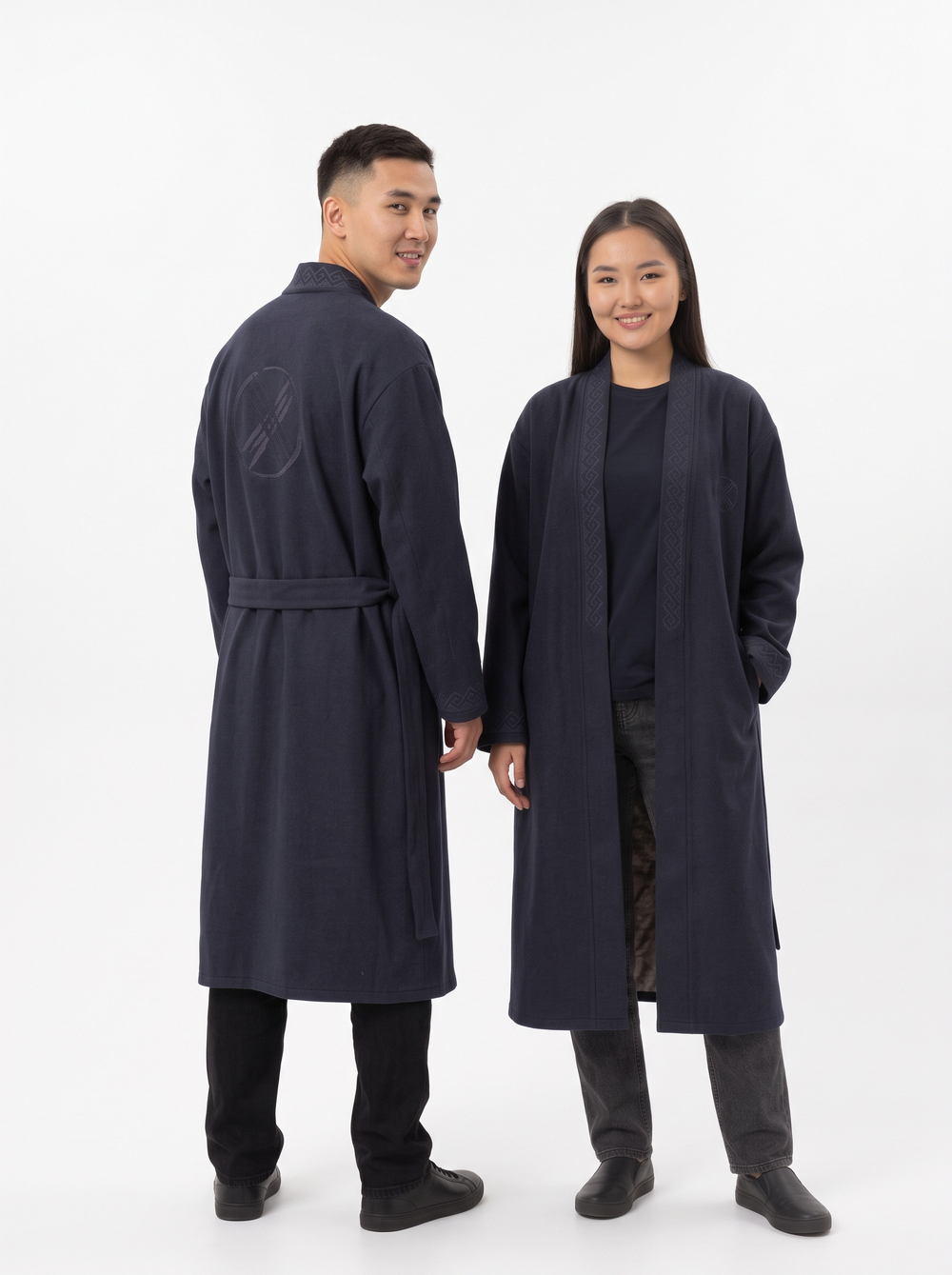 Шапан шерстяной ARQA DARK BLUE