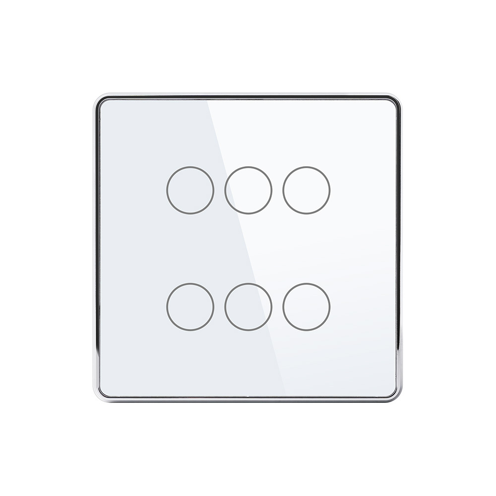 Сенсорный выключатель Zigbee 6CH беспроводной SS6 (на аккумуляторах, белый), фото 2