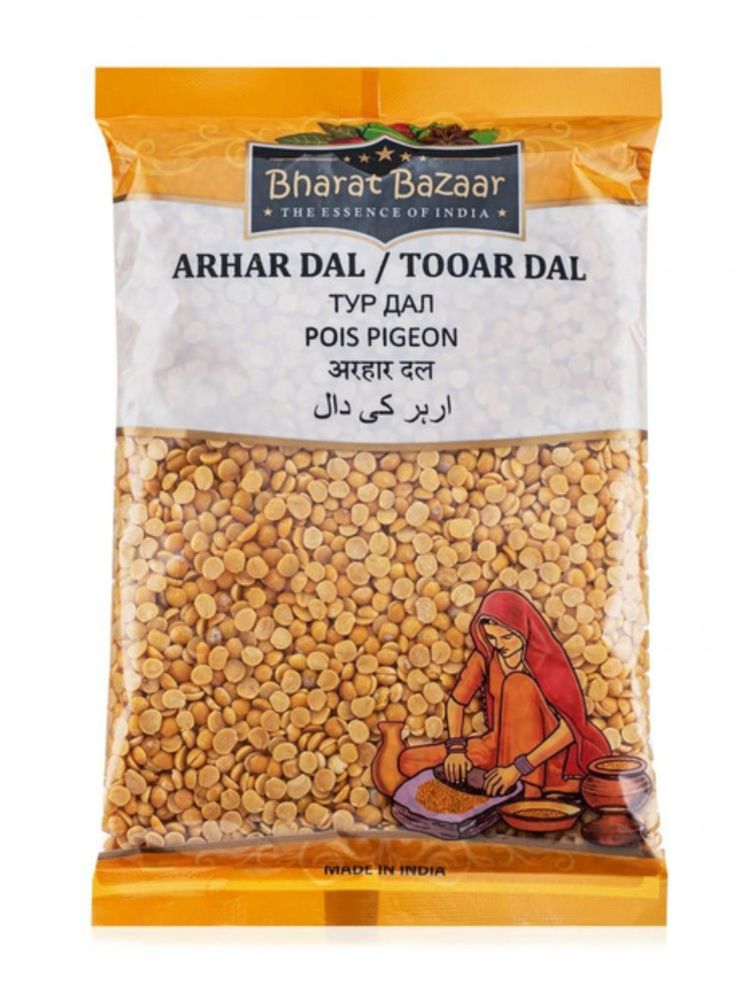 Bharat Bazaar Tooar Dal Чечевица желтая 500 г, 2 шт
