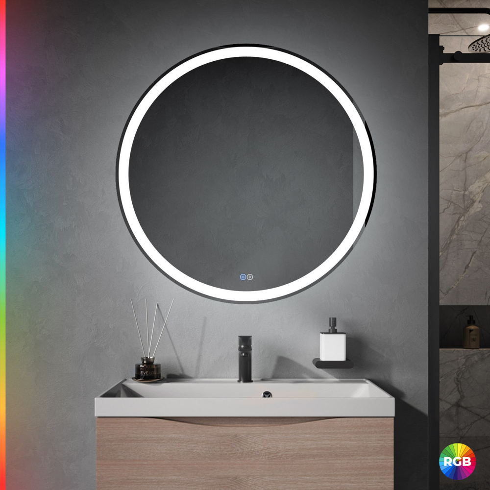 Зеркало Cezares CZR-SPC-MC-800-RGB-TCH с LED подсветкой и RGB подсветкой с сенсорным выключателем и диммером