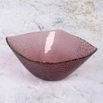 Салатник стеклянный «ICE CRYSTAL» 18*8,5см сиреневый