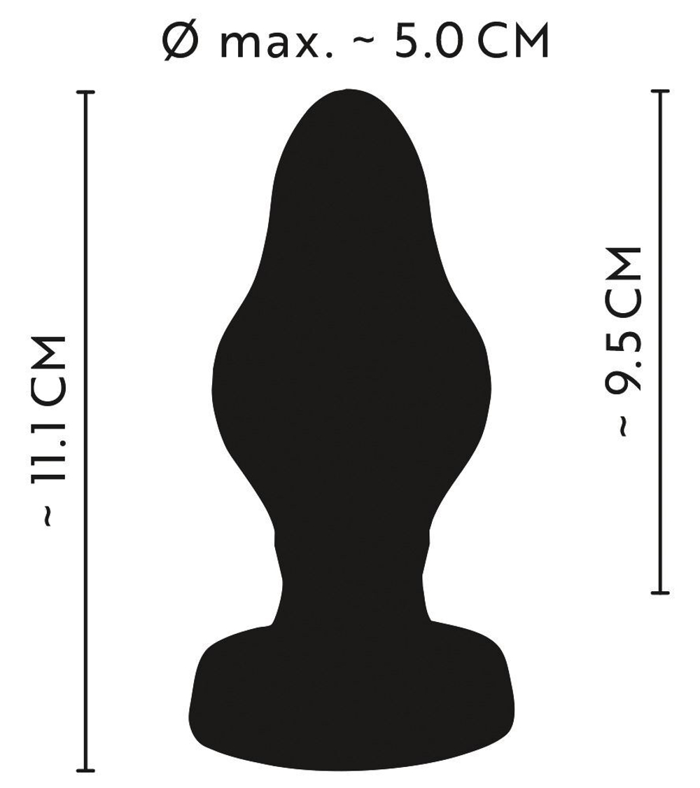 Черная анальная пробка Super Soft Butt Plug - 11,1 см. (Цвет: черный)