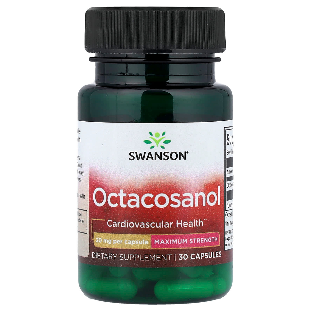Swanson Vitamins, октакозанол, 20 мг, 30 капсул