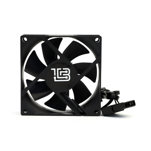 Вентилятор BaseTech V1, 80мм, 3-pin+Molex, черный, Bulk, 2400rpm, 46.2CFM, 22дБ (BT-F80X25-3PB)