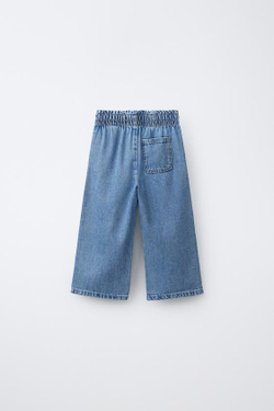 ZARA ДЖИНСЫ WIDE LEG, ВЫЦВЕТШИЙ СИНИЙ