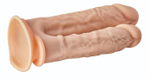 Телесный анально-вагинальный фаллоимитатор Double Penetrator - 19,5 см. (Цвет: телесный)