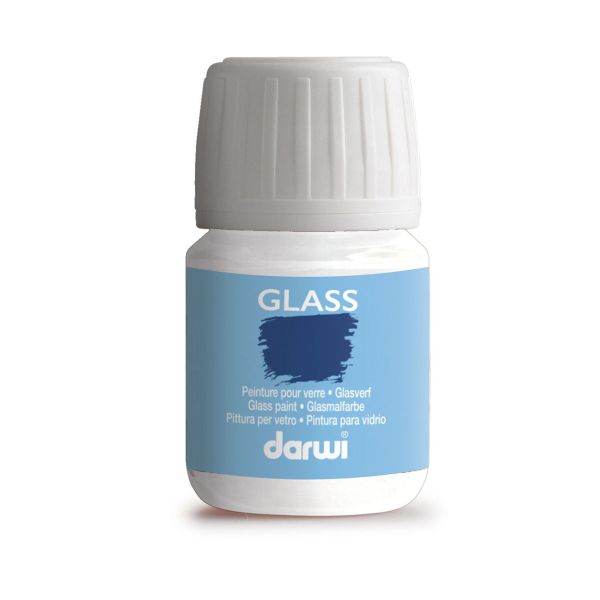 Краска акриловая для стекла Glass, 30 мл, Darwi, 010 белый