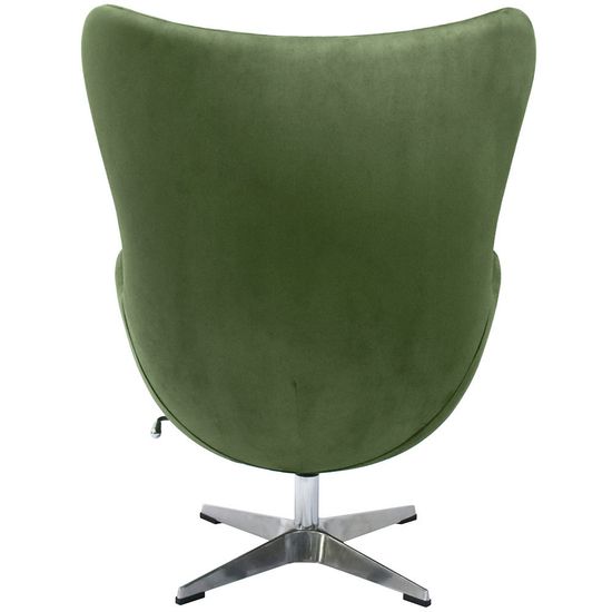 Кресло EGG STYLE CHAIR зеленый, искусственная замша