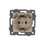 Механизм розетки с USB зарядкой SCT-MUAA-PL-GD-V (250V, 16A) (Arlight, -)
