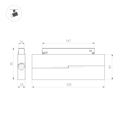 Светильник MAG-ORIENT-DOTS-FOLD-S230-12W Day4000-MIX (BK, 30 deg, 48V, TUYA) (Arlight, IP20 Металл, 5 лет) 047139