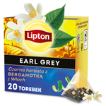 Чай черный Lipton Earl Grey с бергамотом, цедрой лимона 20 пакетиков 32 г (Польша)