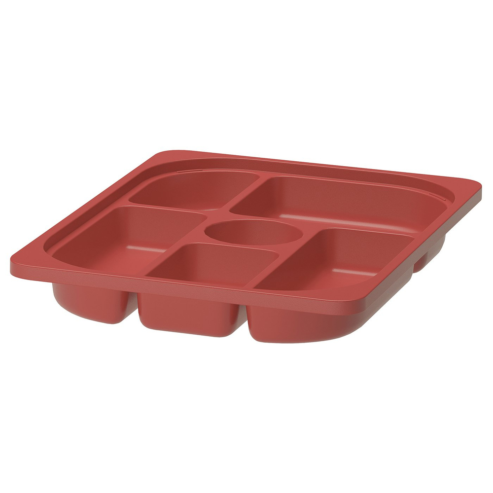 IKEA TROFAST  (ИКЕА ТРОФАСТ)  -  Лоток с отделениями - красный 42x30x5 см