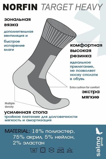 Носки Norfin T1P TARGET HEAVY