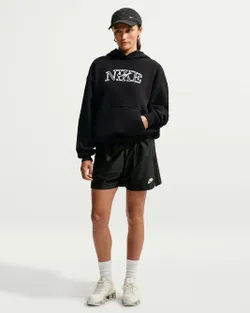 Толстовка женская NIKE W NK STDO FLC MW OS LGO PO HDY