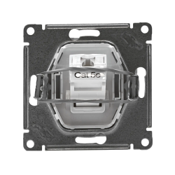 ATLASDESIGN РОЗЕТКА компьютерная RJ45 кат. 5e, механизм, БЕЛЫЙ