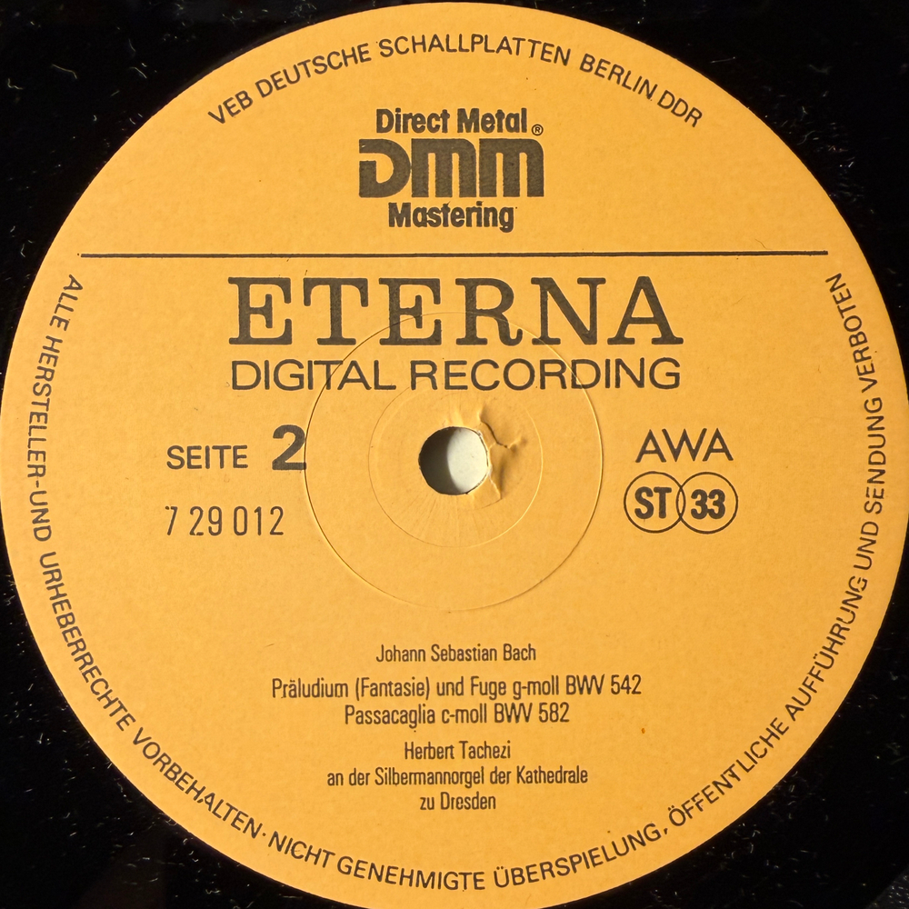 Виниловая пластинка Johann Sebastian Bach - Herbert Tachezi – Toccata Und Fuge LP