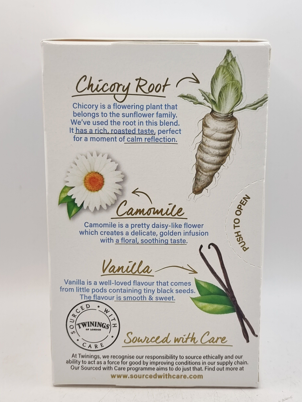 Чай травяной Twinings Superblends Calm успокаивающий (ромашка, специи, ниацин (витамин В3)) 18 пакетиков, 27 г (из Финляндии)