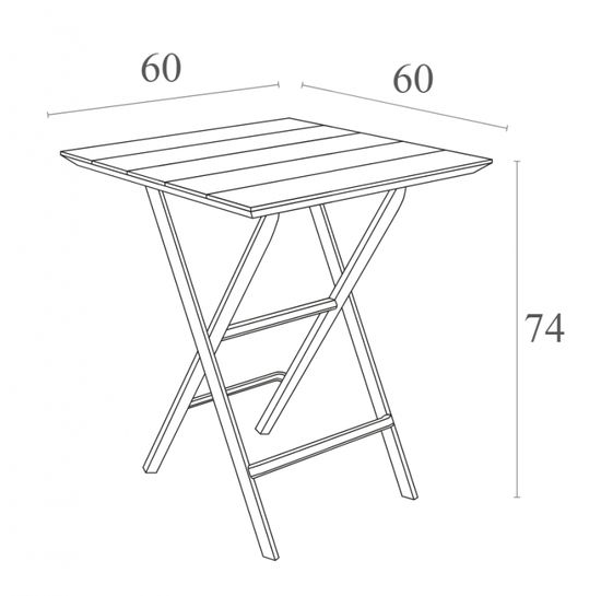 Стол пластиковый складной Helen Folding Table 60