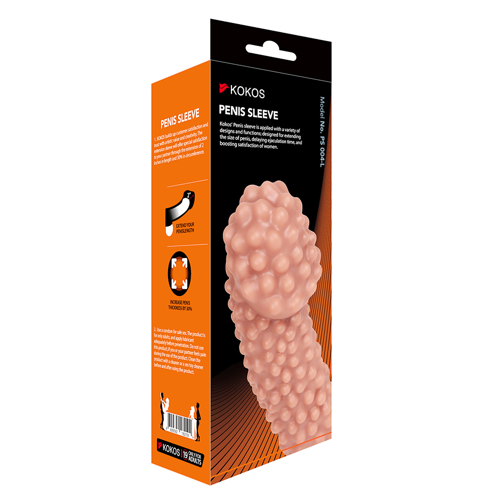 Насадка Penis Sleeve PS.004-L телесная TPE KOKOS PS-004-L